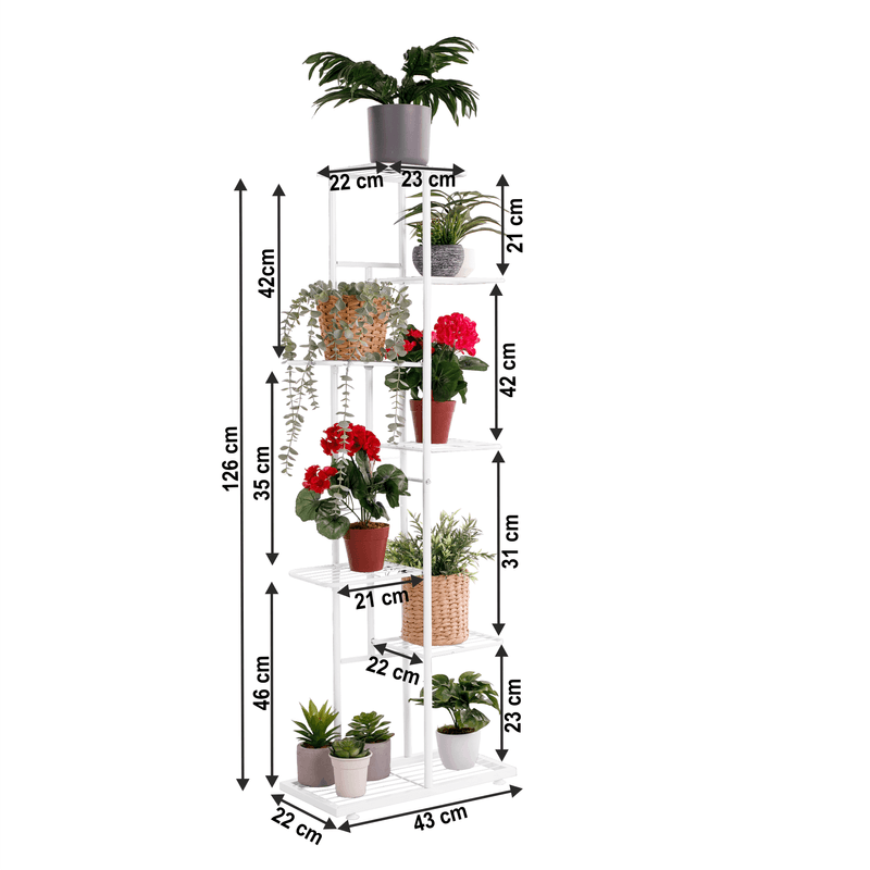Casa si Gradina - Gradinarit si plante - Plante si ghivece - Ghivece si suporturi - Suport pentru flori din metal, alb, BAMIR TIP 2 - Infinity.ro