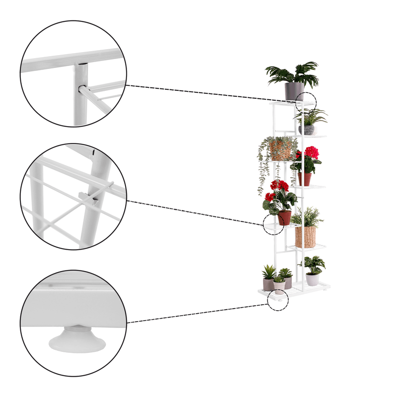 Casa si Gradina - Gradinarit si plante - Plante si ghivece - Ghivece si suporturi - Suport pentru flori din metal, alb, BAMIR TIP 2 - Infinity.ro