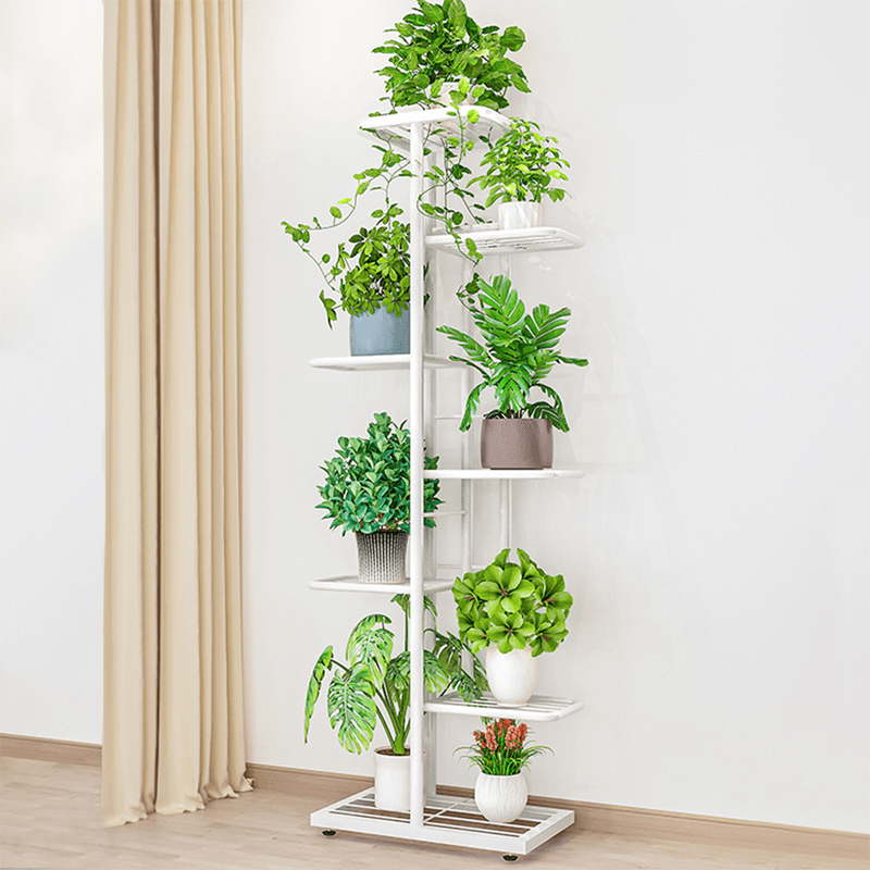 Casa si Gradina - Gradinarit si plante - Plante si ghivece - Ghivece si suporturi - Suport pentru flori din metal, alb, BAMIR TIP 2 - Infinity.ro