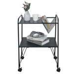Casa si Gradina - Mobilier - Mese si birouri - Masute de cafea - Masa mobila, multifunctionala, metalic / plastic, neagra, KORETE - Infinity.ro