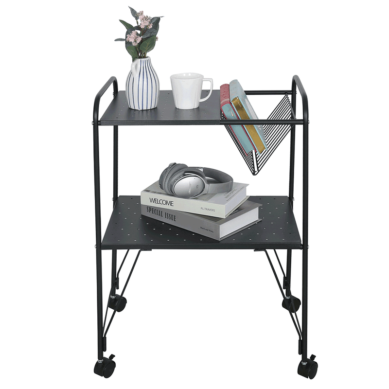 Casa si Gradina - Mobilier - Mese si birouri - Masute de cafea - Masa mobila, multifunctionala, metalic / plastic, neagra, KORETE - Infinity.ro