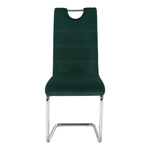 Casa si Gradina - Mobilier - Scaune si fotolii - Scaune - Scaun de luat masa, tesatura de catifea smarald / cusaturi deschise, ABIRA NEW - Infinity.ro