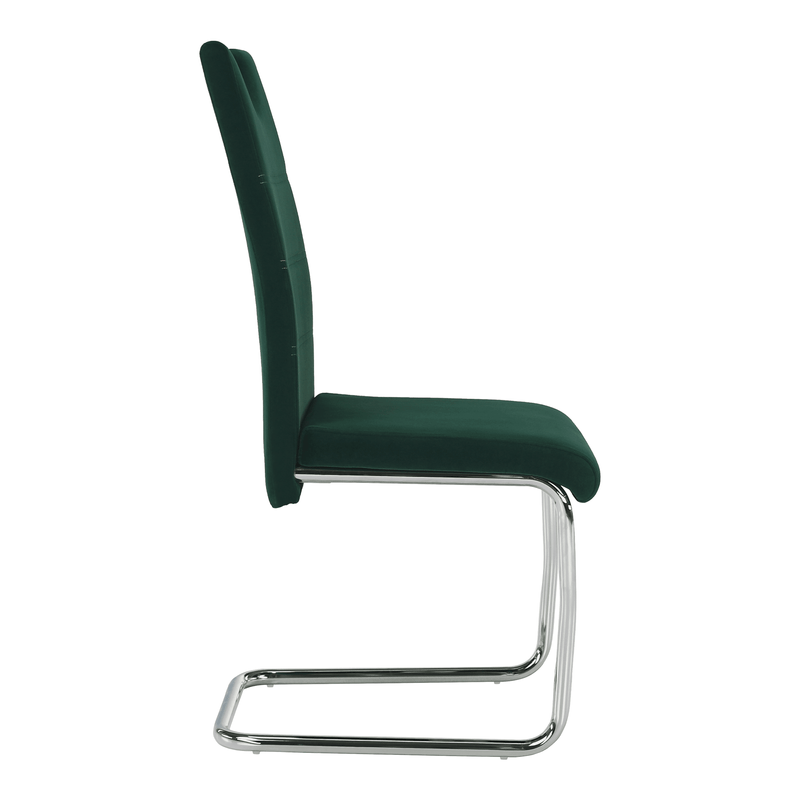 Casa si Gradina - Mobilier - Scaune si fotolii - Scaune - Scaun de luat masa, tesatura de catifea smarald / cusaturi deschise, ABIRA NEW - Infinity.ro