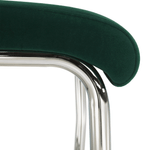 Casa si Gradina - Mobilier - Scaune si fotolii - Scaune - Scaun de luat masa, tesatura de catifea smarald / cusaturi deschise, ABIRA NEW - Infinity.ro