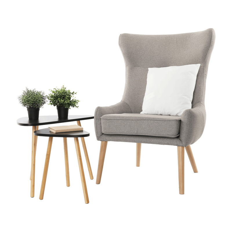Casa si Gradina - Mobilier - Mese si birouri - Mese living - Set de 2 mese, negru / natural, GOREJ - Infinity.ro