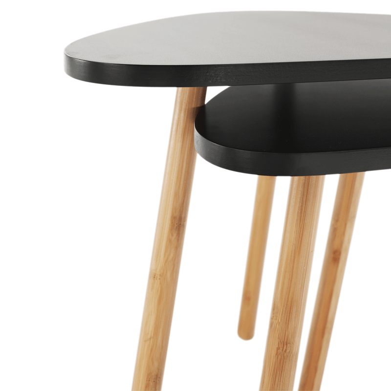 Casa si Gradina - Mobilier - Mese si birouri - Mese living - Set de 2 mese, negru / natural, GOREJ - Infinity.ro