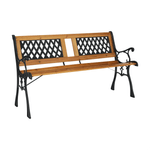 Casa si Gradina - Gradina si terasa - Mobilier exterior - Bancute de gradina - Banca de gradina, neagra / naturala, JADARA - Infinity.ro