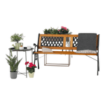 Casa si Gradina - Gradina si terasa - Mobilier exterior - Bancute de gradina - Banca de gradina, neagra / naturala, JADARA - Infinity.ro