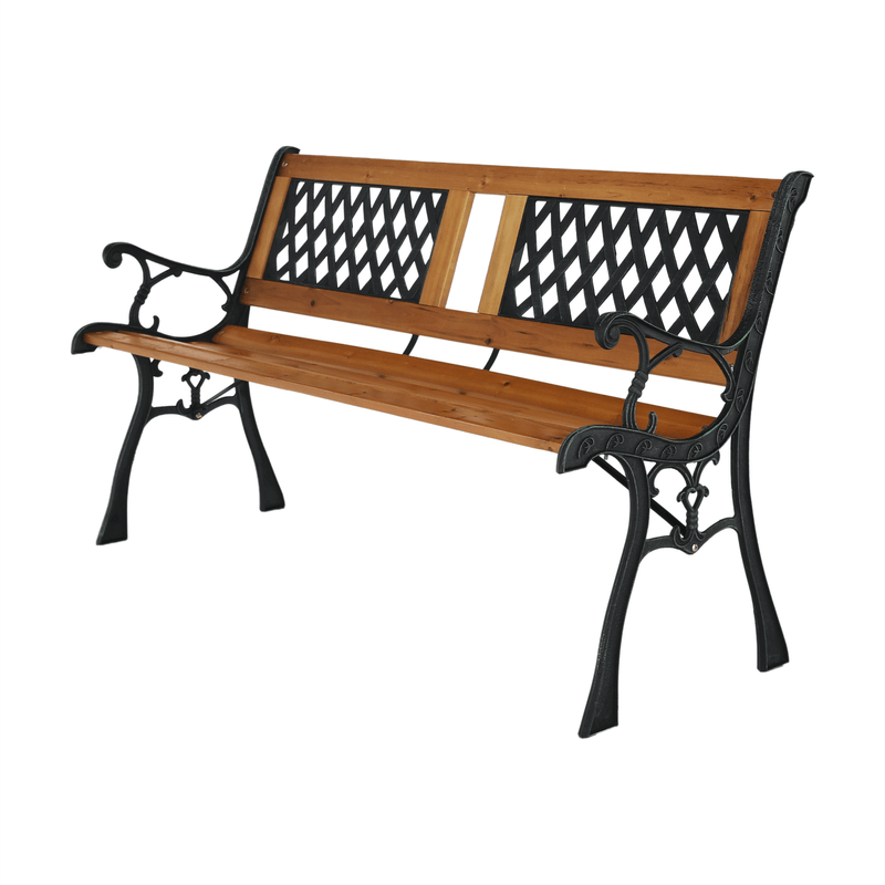 Casa si Gradina - Gradina si terasa - Mobilier exterior - Bancute de gradina - Banca de gradina, neagra / naturala, JADARA - Infinity.ro