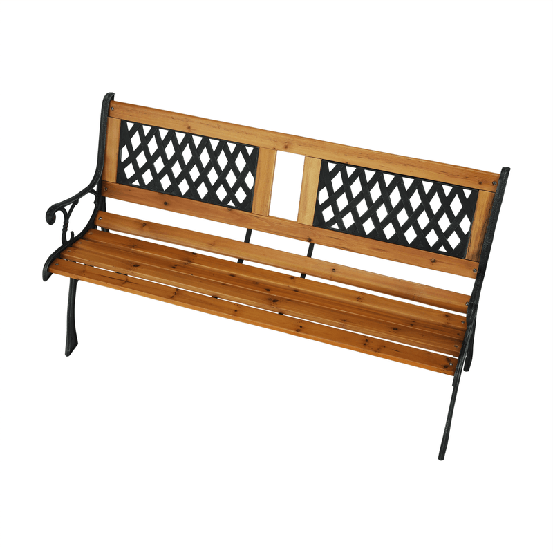 Casa si Gradina - Gradina si terasa - Mobilier exterior - Bancute de gradina - Banca de gradina, neagra / naturala, JADARA - Infinity.ro