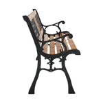 Casa si Gradina - Gradina si terasa - Mobilier exterior - Bancute de gradina - Banca de gradina, neagra / naturala, JADARA - Infinity.ro