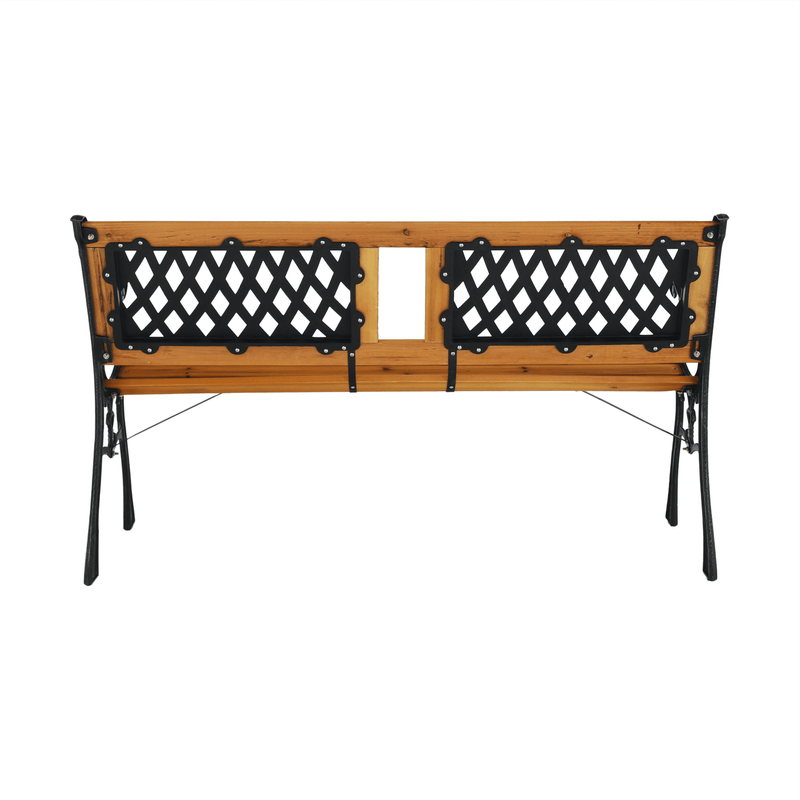 Casa si Gradina - Gradina si terasa - Mobilier exterior - Bancute de gradina - Banca de gradina, neagra / naturala, JADARA - Infinity.ro