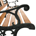 Casa si Gradina - Gradina si terasa - Mobilier exterior - Bancute de gradina - Banca de gradina, neagra / naturala, JADARA - Infinity.ro