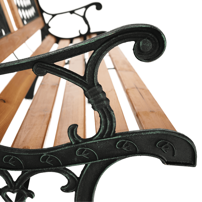 Casa si Gradina - Gradina si terasa - Mobilier exterior - Bancute de gradina - Banca de gradina, neagra / naturala, JADARA - Infinity.ro