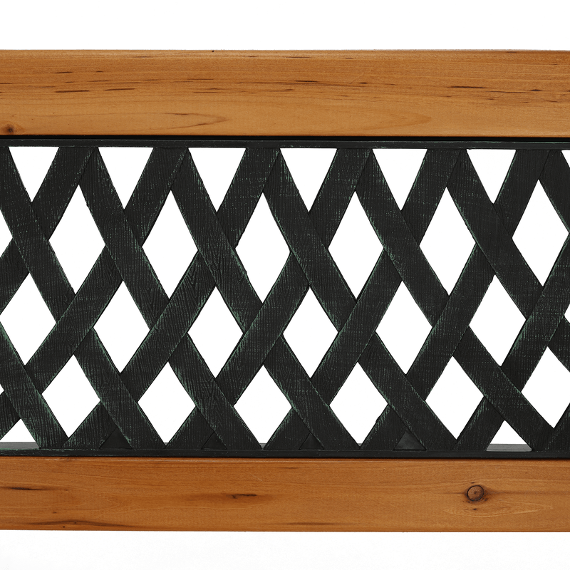 Casa si Gradina - Gradina si terasa - Mobilier exterior - Bancute de gradina - Banca de gradina, neagra / naturala, JADARA - Infinity.ro