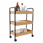 Casa si Gradina - Mobilier - Mese si birouri - Masute de cafea - Masuta de servire cu roti, natural/negru, ARVADA - Infinity.ro