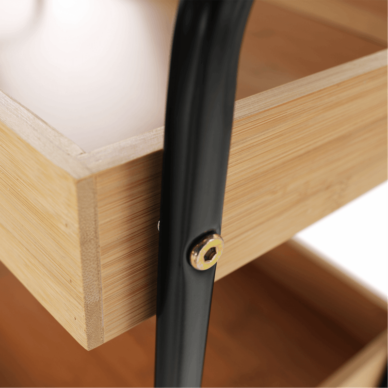 Casa si Gradina - Mobilier - Mese si birouri - Masute de cafea - Masuta de servire cu roti, natural/negru, ARVADA - Infinity.ro