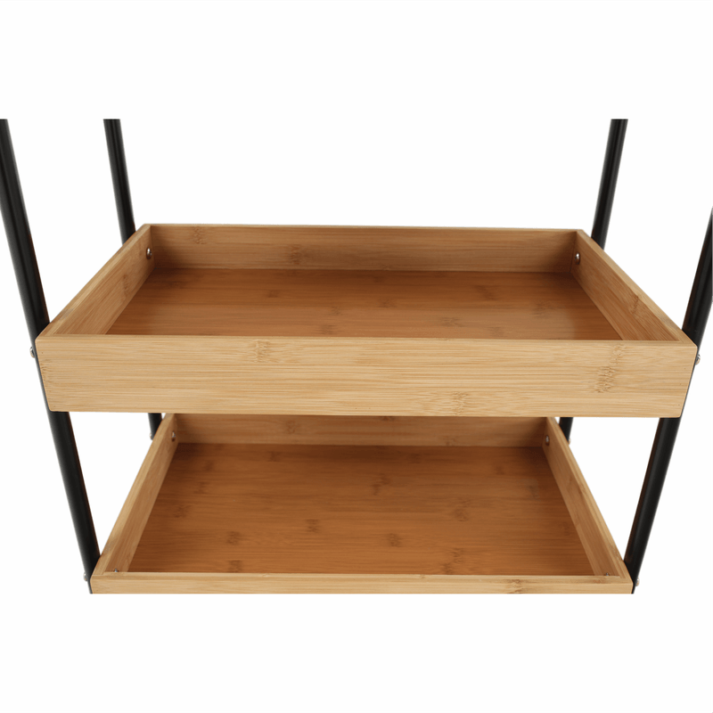Casa si Gradina - Mobilier - Mese si birouri - Masute de cafea - Masuta de servire cu roti, natural/negru, ARVADA - Infinity.ro