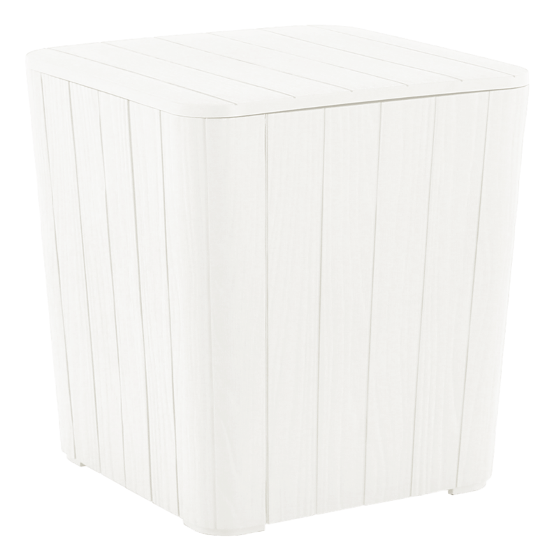 Casa si Gradina/Gradina si terasa/Mobilier exterior/Dulapuri si lazi depozitare exterior - Cutie / masa de depozitare pentru gradina, alba, IBLIS - Infinity.ro