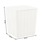 Casa si Gradina/Gradina si terasa/Mobilier exterior/Dulapuri si lazi depozitare exterior - Cutie / masa de depozitare pentru gradina, alba, IBLIS - Infinity.ro