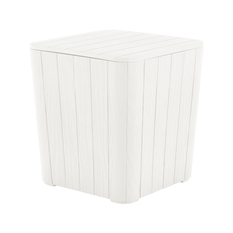 Casa si Gradina/Gradina si terasa/Mobilier exterior/Dulapuri si lazi depozitare exterior - Cutie / masa de depozitare pentru gradina, alba, IBLIS - Infinity.ro