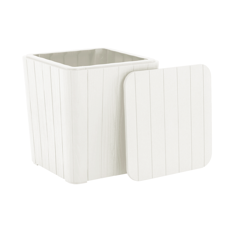 Casa si Gradina/Gradina si terasa/Mobilier exterior/Dulapuri si lazi depozitare exterior - Cutie / masa de depozitare pentru gradina, alba, IBLIS - Infinity.ro