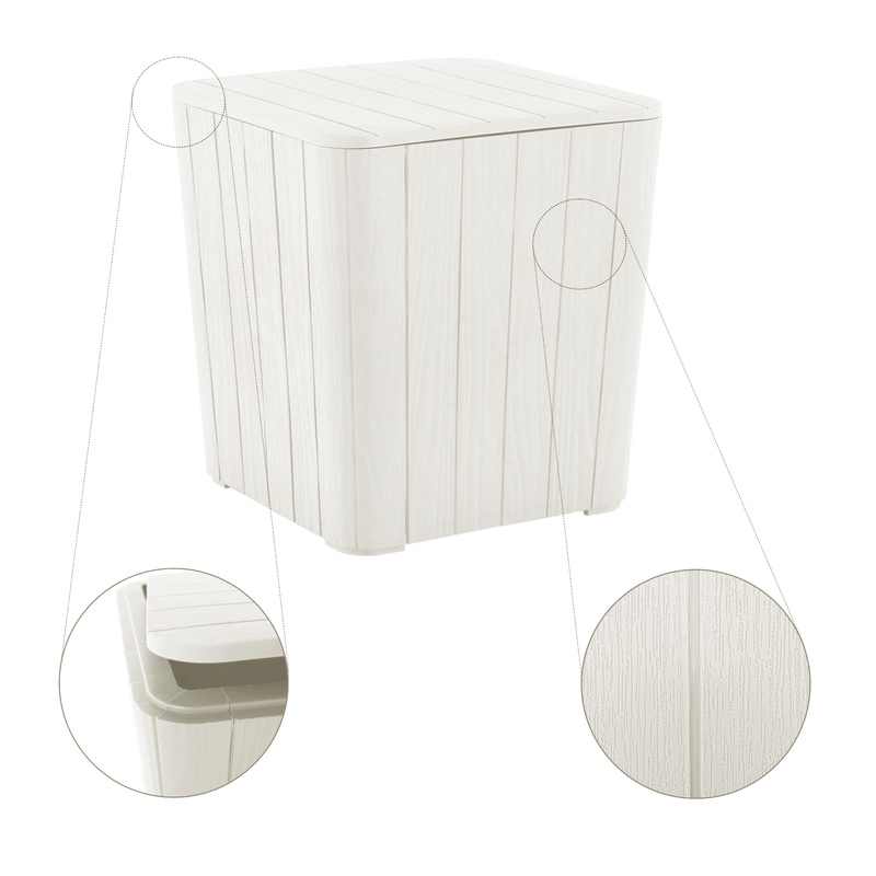 Casa si Gradina/Gradina si terasa/Mobilier exterior/Dulapuri si lazi depozitare exterior - Cutie / masa de depozitare pentru gradina, alba, IBLIS - Infinity.ro