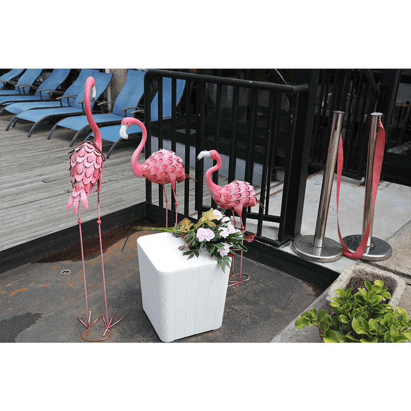 Casa si Gradina/Gradina si terasa/Mobilier exterior/Dulapuri si lazi depozitare exterior - Cutie / masa de depozitare pentru gradina, alba, IBLIS - Infinity.ro