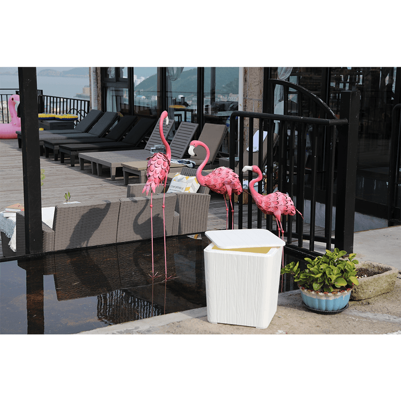 Casa si Gradina/Gradina si terasa/Mobilier exterior/Dulapuri si lazi depozitare exterior - Cutie / masa de depozitare pentru gradina, alba, IBLIS - Infinity.ro