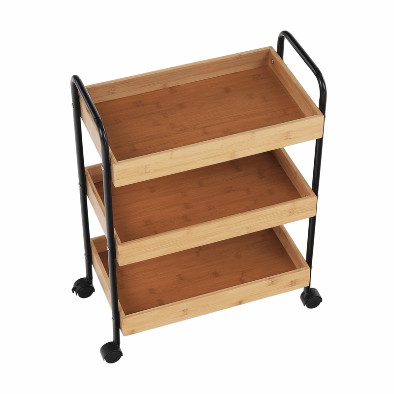 Casa si Gradina - Mobilier - Mese si birouri - Masute de cafea - Masuta de servire cu roti, natural/negru, ARVADA - Infinity.ro