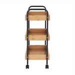 Casa si Gradina - Mobilier - Mese si birouri - Masute de cafea - Masuta de servire cu roti, natural/negru, ARVADA - Infinity.ro