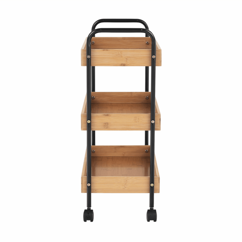 Casa si Gradina - Mobilier - Mese si birouri - Masute de cafea - Masuta de servire cu roti, natural/negru, ARVADA - Infinity.ro