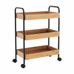 Casa si Gradina - Mobilier - Mese si birouri - Masute de cafea - Masuta de servire cu roti, natural/negru, ARVADA - Infinity.ro
