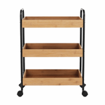Casa si Gradina - Mobilier - Mese si birouri - Masute de cafea - Masuta de servire cu roti, natural/negru, ARVADA - Infinity.ro