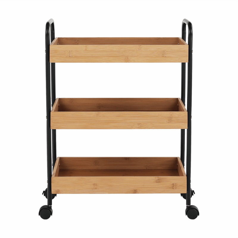 Casa si Gradina - Mobilier - Mese si birouri - Masute de cafea - Masuta de servire cu roti, natural/negru, ARVADA - Infinity.ro