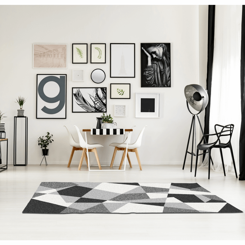 Casa si Gradina - Textile si covoare - Covoare - Covoare casa - Covor, negru/gri/alb, 57x90, SANAR - Infinity.ro