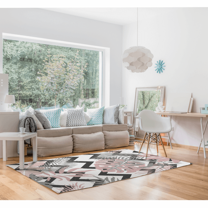 Casa si Gradina - Textile si covoare - Covoare - Covoare casa - Covor, multicolor, model frunze, 67x120, SELIM - Infinity.ro