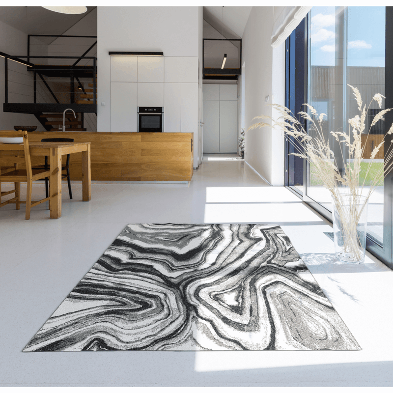 Casa si Gradina - Textile si covoare - Covoare - Covoare casa - Covor,  alb/negru/model, 100x150, SINAN - Infinity.ro