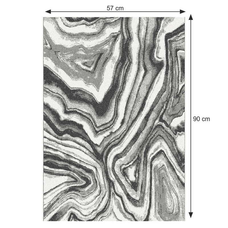 Casa si Gradina - Textile si covoare - Covoare - Covoare casa - Covor,  alb/negru/model, 57x90, SINAN - Infinity.ro