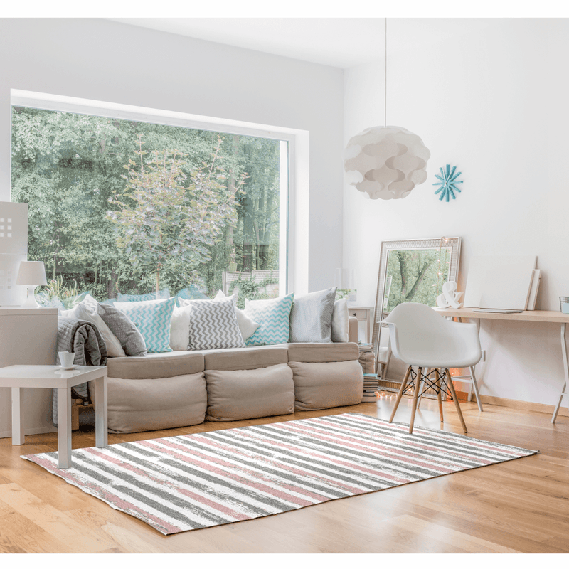 Casa si Gradina - Textile si covoare - Covoare - Covoare casa - Covor, roz/gri/alb, 133x190, KARAN - Infinity.ro