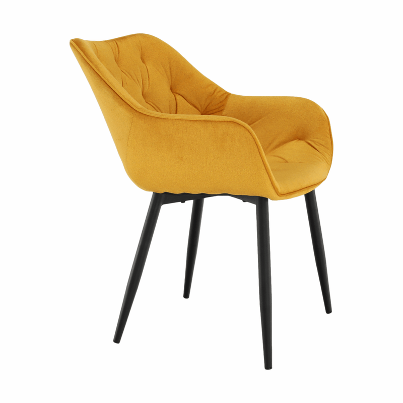 Casa si Gradina - Mobilier - Scaune si fotolii - Fotolii - Fotoliu de design, material textil Velvet galben, FEDRIS - Infinity.ro