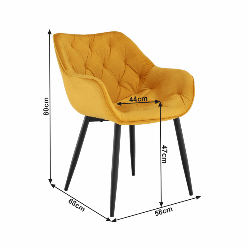 Casa si Gradina - Mobilier - Scaune si fotolii - Fotolii - Fotoliu de design, material textil Velvet galben, FEDRIS - Infinity.ro