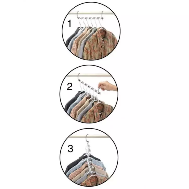 Casa si Gradina - Mobilier - Organizare si depozitare - Umerase si valeti - Set 8 organizatoare pentru 40 umerase, Gonga® - Infinity.ro