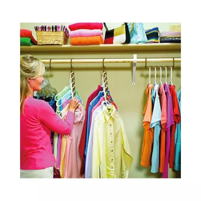 Casa si Gradina - Mobilier - Organizare si depozitare - Umerase si valeti - Set 8 organizatoare pentru 40 umerase, Gonga® - Infinity.ro