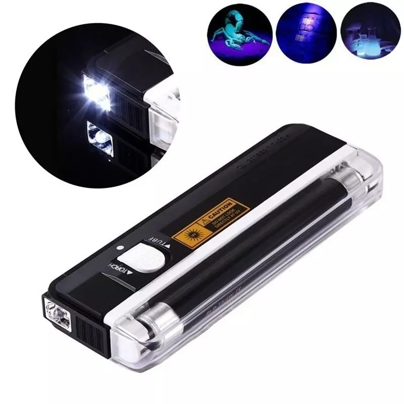 Casa si Gradina - Corpuri si surse de iluminat - Iluminat exterior - Lanterne - Lanterna cu raze ultraviolet LED, pentru detectarea banilor falsi,Gonga® Negru - Infinity.ro