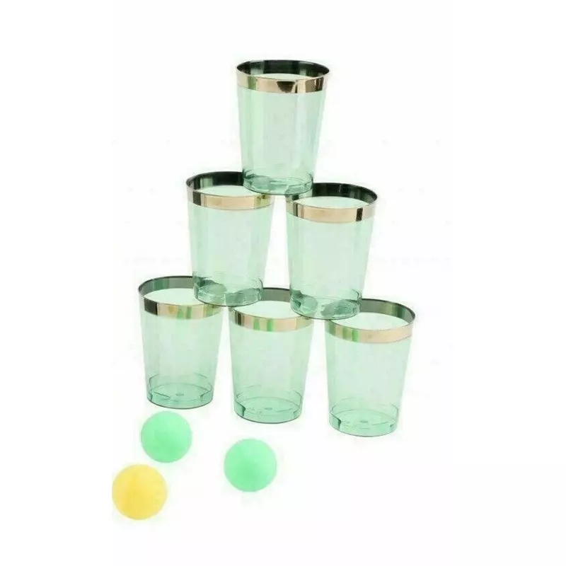 Jucarii, Copii si Bebe - Jucarii si jocuri - Jocuri si puzzle - Jocuri de societate - Joc de baut Gin Fling, pentru petreceri, 16 piese, Gonga® Verde - Infinity.ro