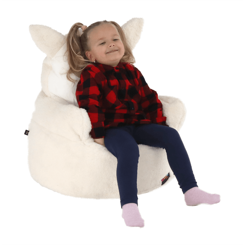 Casa si Gradina - Mobilier - Scaune si fotolii - Fotolii - Fotoliu tip sac, material textil alb/smantana, BABY TIPUL 3 - Infinity.ro