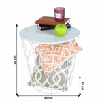 Casa si Gradina - Mobilier - Mese si birouri - Masute de cafea - Masuta auxiliara, marmura/alb, ENPLO - Infinity.ro