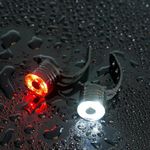 Sport si Outdoor - Ciclism - Accesorii pentru biciclete - Lumini biciclete - Set lumini bicicleta, lumina alba si rosie, 4x baterii, impermeabil IPX4, suport prindere, 3 moduri luminare - Infinity.ro