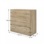 Casa si Gradina - Mobilier - Comode si corpuri - Comode - Comoda, stejar sonoma, GARBO 3 - Infinity.ro